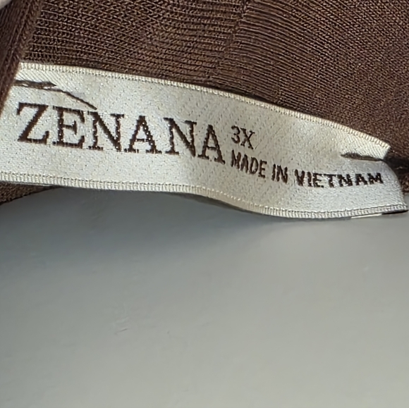 Zenana Dori Brown Open Cardigan 3X NWOT Soft Stretch Pockets Cozy Layer - Picture 6 of 8